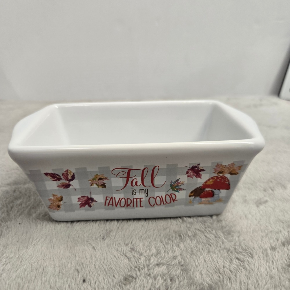 Royal Norfolk Fall is my Favorite Color Harvest Mini Loaf Pan 5in Ceramic NEW